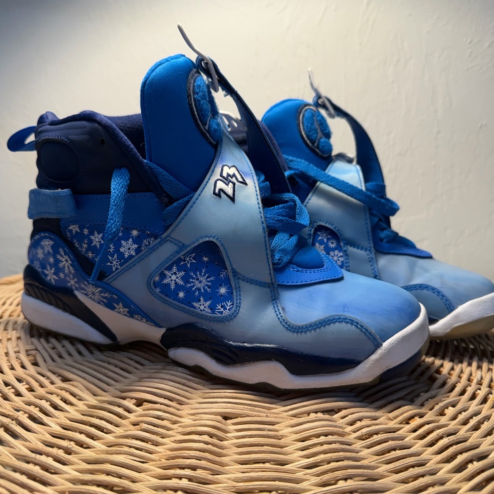 Jordan retro 8 snow blizzard gs Kids Athletic High-Top Sneakers -